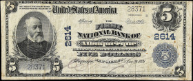 Albuquerque, New Mexico. $5 1902 Plain Back. Fr. 608. The First NB. Charter #2614. Fine. 

Rust.

Estimate: $200.00- $300.00