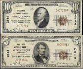 Lot of (2). Albuquerque, New Mexico. $5 & $10 1929 Ty. 1. Fr. 1800-1 & 1801-1. The First NB. Charter #2614. Fine.

A pair of Fine condition New Mexi...
