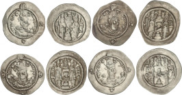 Lote 4 monedas Tipo Dracma. HOZMIZ IV. AR. Todas de Hormiz IV con fechas y cecas distintas. MBC+.