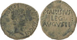 As. 27 a.C.-14 d.C. ÉPOCA DE AUGUSTO. EMERITA AUGUSTA (MÉRIDA). Anv.: CAESAR AVGVS. TRIB. POTEST. Cabeza a derecha. Rev.: P. CARISIVS LEG. AVGVSTI. 11...