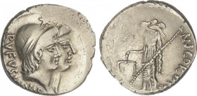 Republic
Denario. 46 a.C. CORDIA. Manius Cordius Rufus. Anv.: Cabezas diademadas de los Dióscuros a derecha surmontados por sendas estrellas, detrás ...
