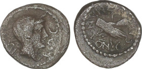 Empire
Quinario. 40-39 a.C. MARCO ANTONIO. ROMA. Anv.: III VIR. R. P. C. Cabeza velada y diademada de Concordia a derecha. Rev.: M. ANTON C. CAESAR. ...