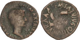 Empire
As. 27-14 d.C. AUGUSTO. Anv.: CAESAR (AVGVST P)ONT MAX TRIBVNIC (POT). Cabeza de Augusto a derecha. Rev.: M SALVIVS OTHO [III VIR A A A FF SC....