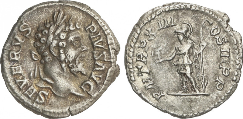 Empire
Denario. 201-210 d.C. SEPTIMIO SEVERO. Anv.: SEVERVS PIVS AVG. Su cabeza...