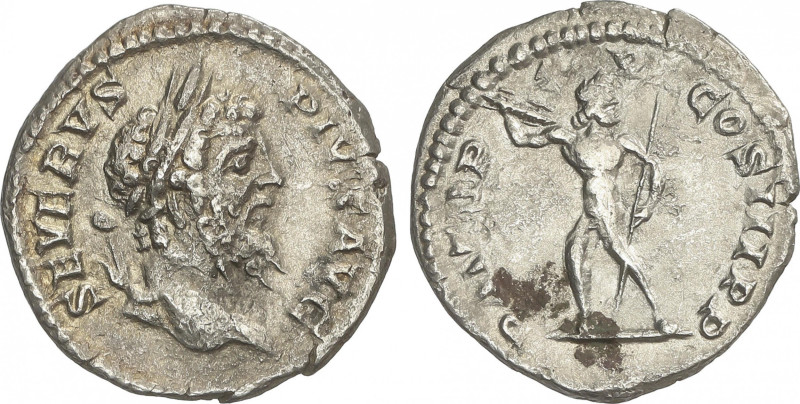 Empire
Denario. 201-210 d.C. SEPTIMIO SEVERO. Anv.: SEVERVS PIVS AVG. Busto lau...