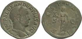 Empire
Sestercio. 231-235 d.C. ALEJANDRO SEVERO. Anv.: IMP. ALEXANDER PIVS AVG. Busto laureado a derecha. Rev.: SPES PVBLICA S.C. Esperanza en marcha...
