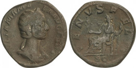 Empire
Sestercio. 235 d.C. JULIA MAMEA. Anv.: IVLIA MAMAEA AVGVSTA. Busto diademado a derecha. Rev.: VENVS FEL(IX). Venus sentada a izquierda. 19,27 ...