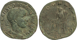 Empire
Sestercio. 238-244 d.C. GORDIANO III. Anv.: IMP CAES GORDIANVS PIVS AVG. Busto laureado a derecha. Rev.: CONCORDIA AVG. S. C. Concordia sentad...