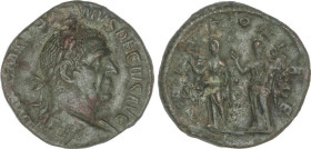 Empire
Sestercio. 249-251 d.C. TRAJANO DECIO. Anv.: IMP. C. M. Q. TRAIANVS DECIVS AVG. Busto laureado a derecha. Rev.: PANNONIAE S. C. Dos Pannonias ...