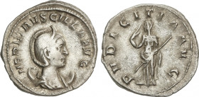 Empire
Antoniniano. 249-251 d.C. HERENNIA ETRUSCILLA. Rev.: PVDICITIA AVG. Pudibundez en pie a izquierda con cetro y velo. 3,31 grs. AR. C-17; RIC-58...