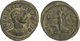 Empire
Denario de Cobre. 270-275 d.C. AURELIANO. Anv.: IMP. AVRELIANVS AVG. Busto laureado a derecha. Rev.: VICTORIA AVG. Victoria en marcha a izquie...
