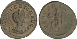 Empire
Antoniniano. 284 d.C. MAGNA URBICA. Anv.: MAGN. VRBICA AVG. Su busto diademado y drapeado sobre el creciente. Rev.: VENVS GENETRIX. Venus en p...