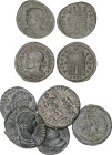 Empire
Lote 7 monedas Medio Centenional (5) y Follis 19 mm (2). 329-348 d.C. CONSTANCIO II. ANTIOQUIA, ARELATE (4), CYZICUS y NICODEMIA. AE. Reversos...