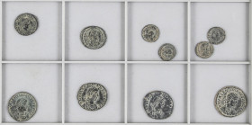 Empire
Lote 10 monedas Fracción de Centenional (4), Centenional (2) y Maiorina reducida 22 mm (4). 378-388 d.C. VALENTINIANO II. ANTIOQUIA, AQUILEIA,...