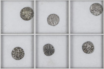 Catalonia-Aragon
Lote 6 monedas Diner. JAUME I y II. ARAGÓN, BARCELONA, VALENCIA. Ve. A EXAMINAR. Cru.VS-308 (2), 316, 318, 340, 348. MBC- a MBC+.