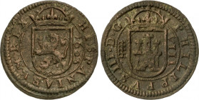 Philip III
8 Maravedís. 1605. SEGOVIA. 5,6 grs. AC-327. MBC.