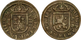 Philip III
8 Maravedís. 1606. SEGOVIA. 6,07 grs. AC-329. MBC+.