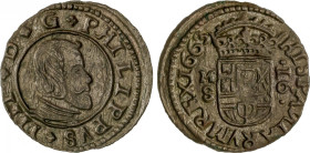 Philip IV
16 Maravedís. 1663. MADRID. S. 3,99 grs. AC-475. MBC+.