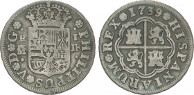 Philip V
1 Real. 1739. MADRID. J.F. 2,8 grs. AC-455. MBC-.