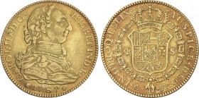 Charles III
4 Escudos. 1787. MADRID. D.V. 13,44 grs. Ligera pátina anaranjada. AC-1793. MBC/MBC+.