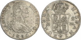 Charles IV
2 Reales. 1800. MADRID. F.A. 5,75 grs. AC-609. MBC/MBC+.