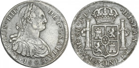 Charles IV
8 Reales. 1805. LIMA. J.P. 26,22 grs. (Oxidaciones marinas). AC-925. MBC+.