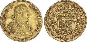 Charles IV
2 Escudos. 1801/791. MADRID. M.F. 6,65 grs. AC-1300. MBC+.