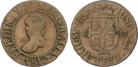 Ferdinand VII
12 Diners. 1812. MALLORCA. 6,81 grs. AC-24. MBC-.