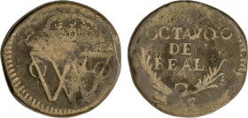 Ferdinand VII
Octavo de Real. (__17). DURANGO. 6,47 grs. AE. AC-76. BC+.