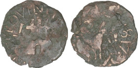 Ferdinand VII
1/2 Real. 1817. GUAYANA. 1,56 grs. AE. AC-348. MBC-.