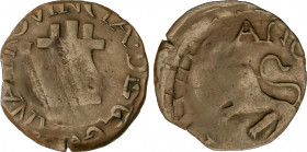 Ferdinand VII
1/2 Real. Fecha no visible. GUYANA. 1,92 grs. AE. Cal tipo-84. BC+.