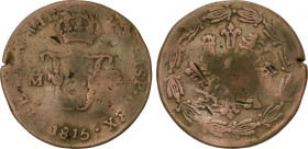 Ferdinand VII
2/4 de Tlaco (Real). 1815. MÉXICO. 6,32 grs. (Golpes). ESCASA. AC-111. BC.