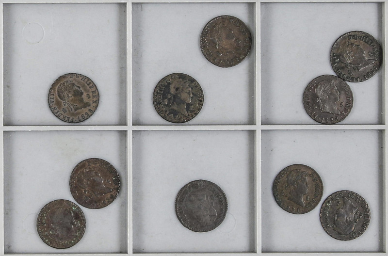 Ferdinand VII
Lote 10 monedas 2 Maravedís. 1816, 24, 25, 27, 28, 29, 30, 31, 32...
