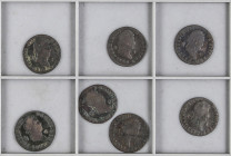 Ferdinand VII
Lote 7 monedas 4 Maravedís. 1825, 26, 27, , 28, 29 (2), 30. SEGOVIA. A EXAMINAR. AC-177, 178, 179, 182, 183 (2), 185. BC a BC+.