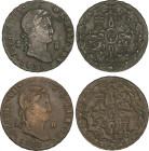 Ferdinand VII
Lote 2 monedas 8 Maravedís. 1833. SEGOVIA. Pátina. AC-239. MBC- y MBC.