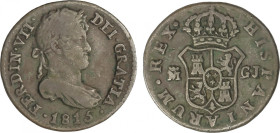 Ferdinand VII
1/2 Real. 1815. MADRID. G.J. 1,43 grs. Pátina. AC-369. MBC-.
