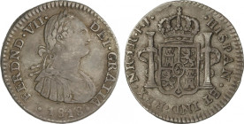 Ferdinand VII
1 Real. 1818. NUEVO REINO. F.J. 3,29 grs. Ligera pátina. ESCASA. AC-656. MBC-.