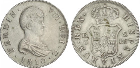Ferdinand VII
2 Reales. 1810. CATALUNYA. F.S. 5,65 grs. (limpiada). ESCASA. AC-762. MBC+.