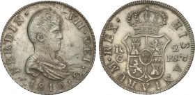 Ferdinand VII
2 Reales. 1810. CATALUNYA. F.S. 5,69 grs. (Golpecitos y rayas). AC-762. (MBC+).