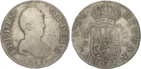 Ferdinand VII
2 Reales. 1811. CATALUNYA. S.F. 5,32 grs. Sin puntos entre S y F. AC-765. BC+.