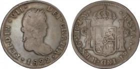 Ferdinand VII
2 Reales. 1822. GUANAJUATO. J.M. 6,51 grs. Pátina. AC-786. BC+.