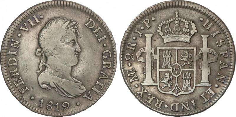 Ferdinand VII
2 Reales. 1819. LIMA. J.P. 7,83 grs. AC-819. MBC-.