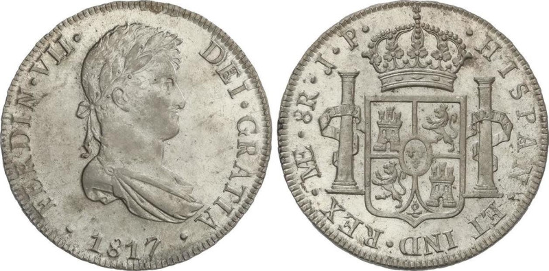 Ferdinand VII
8 Reales. 1817. LIMA. J.P. 26,76 grs. Pleno brillo original. (Lev...