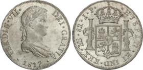 Ferdinand VII
8 Reales. 1817. LIMA. J.P. 26,76 grs. Pleno brillo original. (Leves marquitas). MUY BELLA. AC-1250. EBC+/SC.