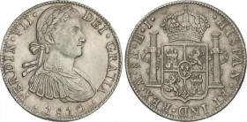 Ferdinand VII
8 Reales. 1810. MÉXICO. H.J. 26,64 grs. (Golpecitos y rayitas de limpieza). AC-1314. EBC-.