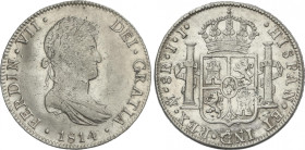 Ferdinand VII
8 Reales. 1814. MÉXICO. J.J. 26,94 grs. (Golpecitos). AC-1326. MBC+.