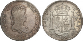 Ferdinand VII
8 Reales. 1818. MÉXICO. J.J. 26,78 grs. Pátina. AC-1333. (MBC).