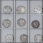 Lote 40 monedas 2 Pesetas. 1869 a 1905. GOBIERNO PROVISIONAL, ALFONSO XII y ALFONSO XIII. Diferentes fechas. 1870 (*70, 73, 74, 75), 1879, 1881, 1883,...
