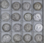 Lote 41 monedas 5 Pesetas. 1870 a 1898. GOBIERNO PROVISIONAL a ALFONSO XIII. 1870 (3), 1871 (9), 1875 (5), 1876 (3), 1877, 1878, 1883 (2), 1884 (2), 1...