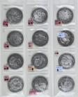 Lote 78 monedas 5 Pesetas. 1870 a 1898. GOBIERNO PROVISIONAL, AMADEO I, ALFONSO XII y ALFONSO XIII. Muchas fechas diferentes. Algunas estrellas visibl...